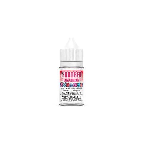 1Hundred 30ml Salt Nic - Razz Currant 12mg - Vape Crush