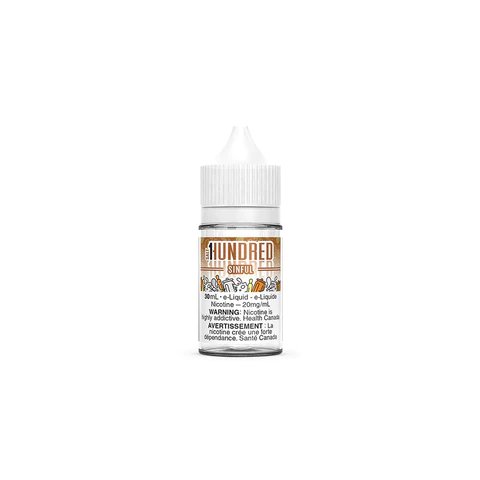1Hundred 30ml Salt Nic - Sinful 12mg - Vape Crush