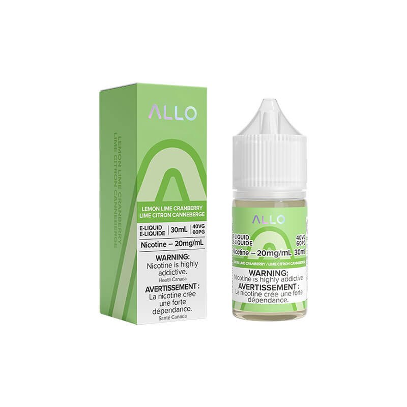Allo 30ml Salt Nic - Lemon Lime Cranberry 20mg - Vape Crush