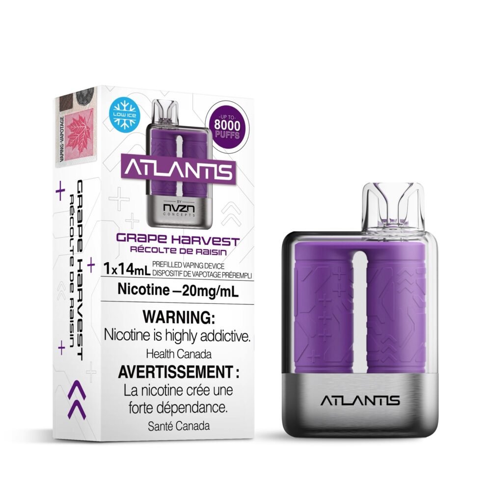 Atlantis by NVZN 8000 - Grape Harvest - Vape Crush