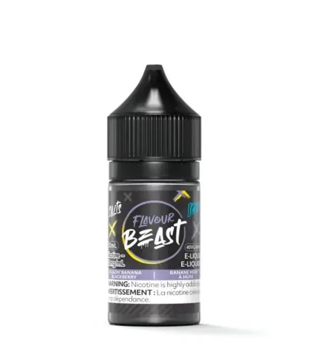 Flavour Beast 30ml Salt Nic - Blazin Banana Blackberry Iced 20mg - Vape Crush