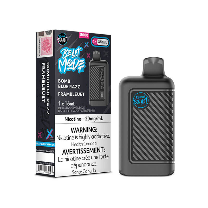 Flavour Beast Mode 8K - Bomb Blue Razz - Vape Crush