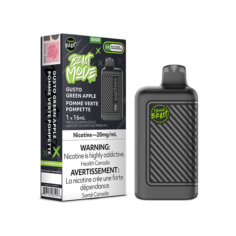 Flavour Beast Mode 8K - Gusto Green Apple - Vape Crush