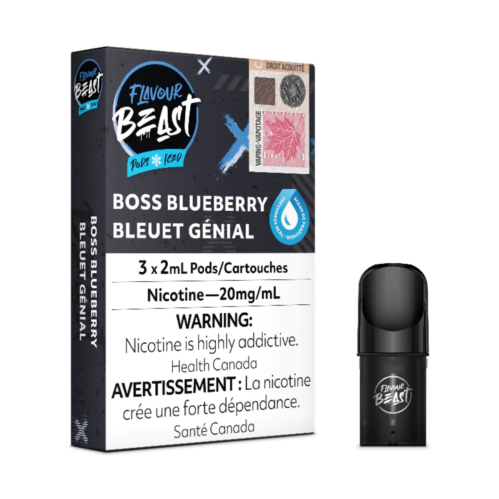 Flavour Beast Pods - Boss Blueberry Iced - Vape Crush