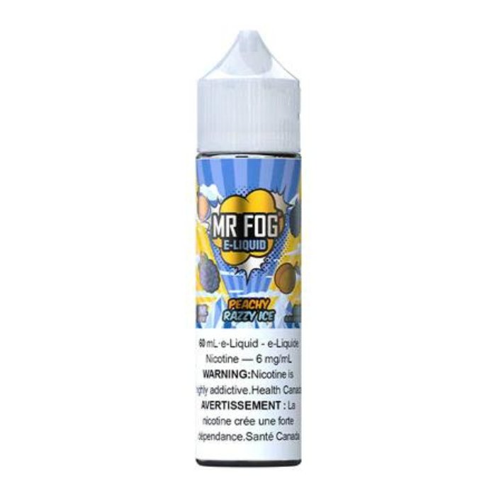 Mr. Fog 60ml Freebase - Peachy Razzy Ice 0mg - Vape Crush
