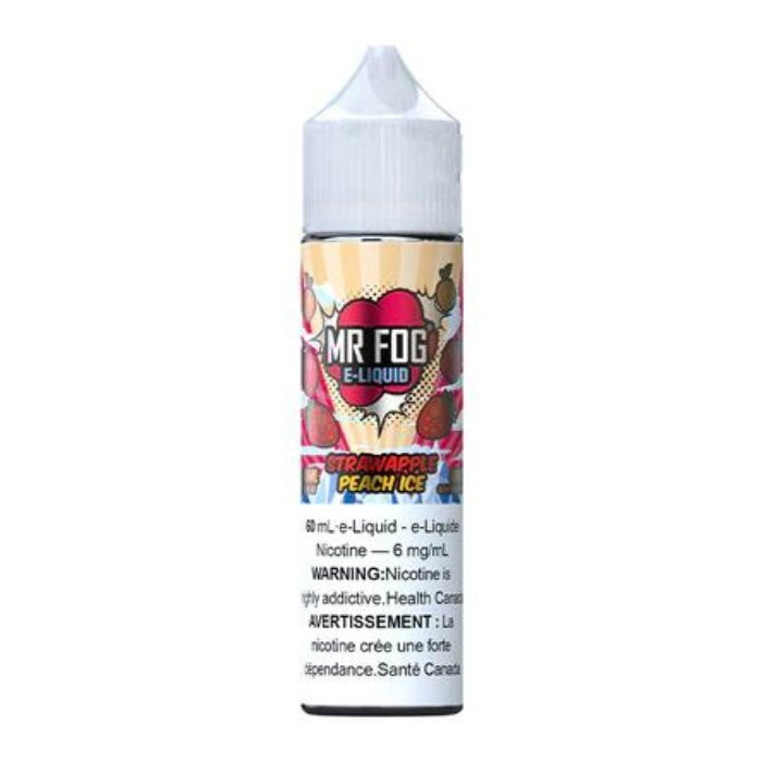 Mr. Fog 60ml Freebase - Strawapple Peach Ice 3mg - Vape Crush