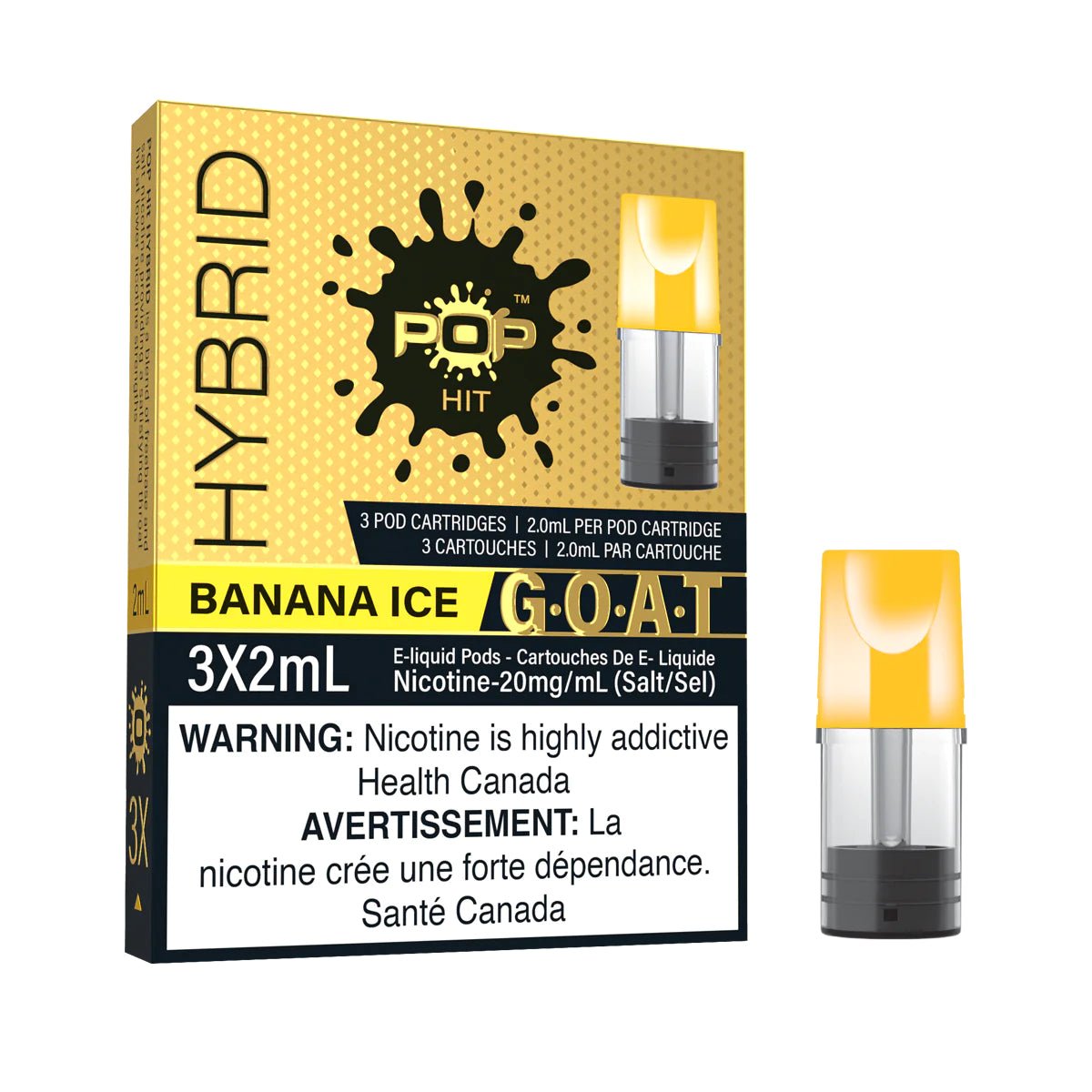 Pop Hybrid Pods - Banana Ice GOAT - Vape Crush