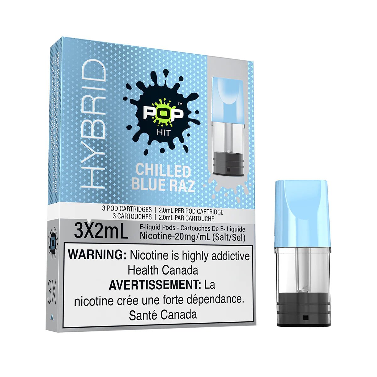Pop Hybrid Pods - Chilled Blue Raz - Vape Crush