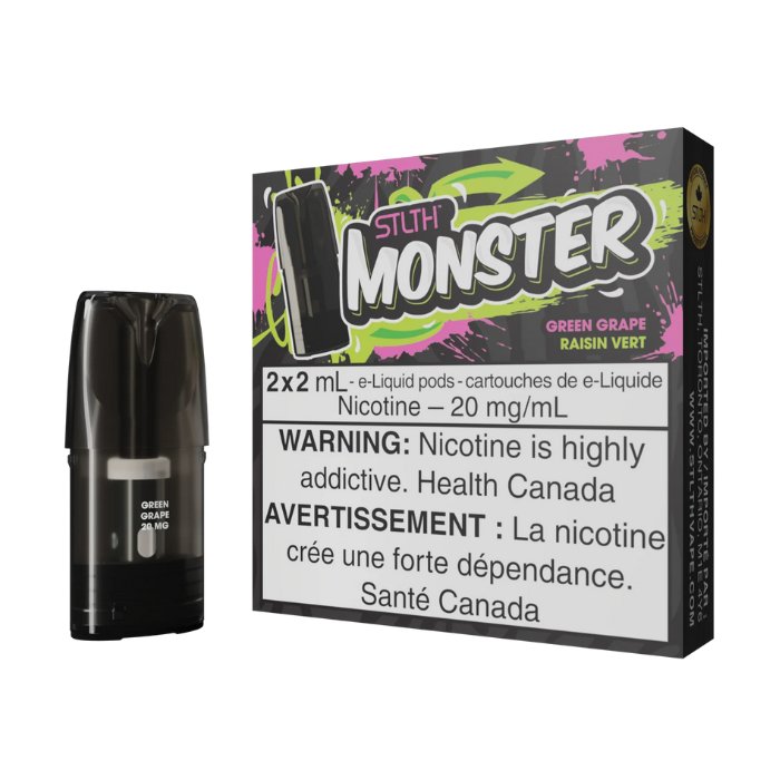STLTH Monster Pods - Green Grape 20mg - Vape Crush