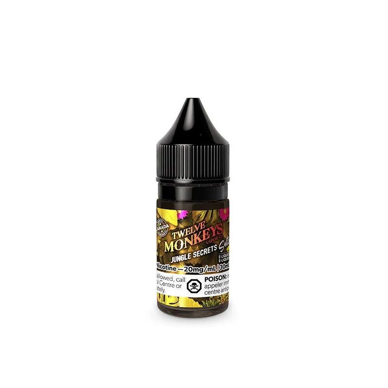 Twelve Monkeys 30ml Salt Nic - Jungle Secrets 10mg - Vape Crush