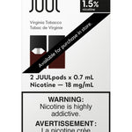 Virginia Tabacco - Juul Pods 0.015 - Vape Crush
