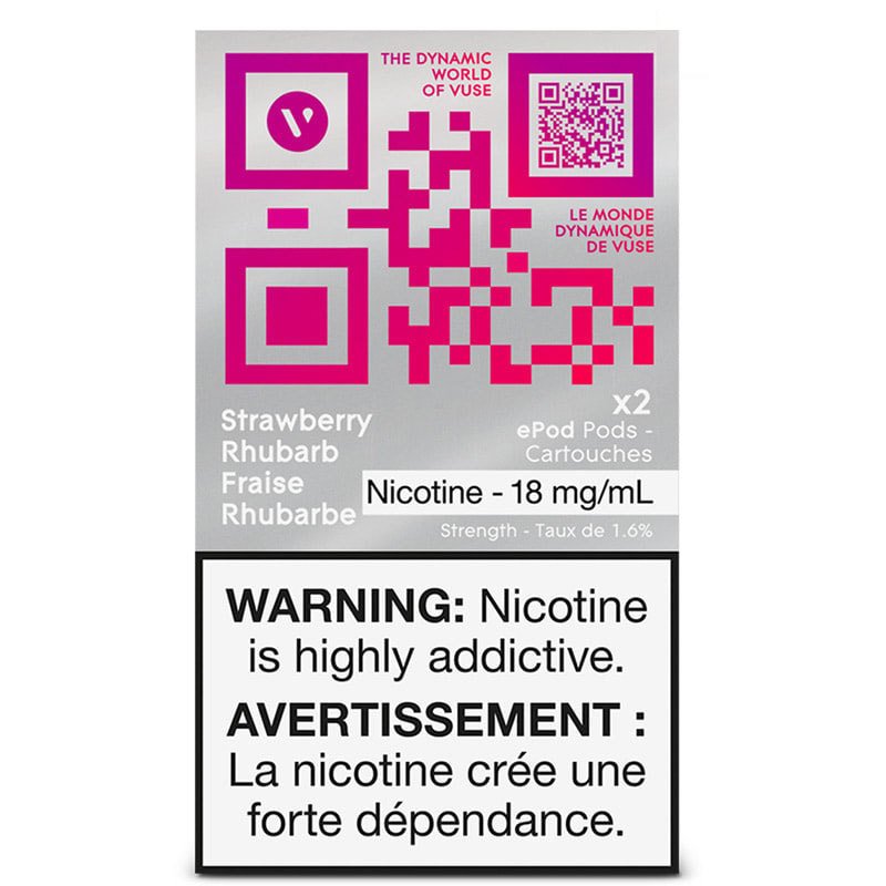 Vuse Pods - Strawberry Rhubarb 18mg - Vape Crush
