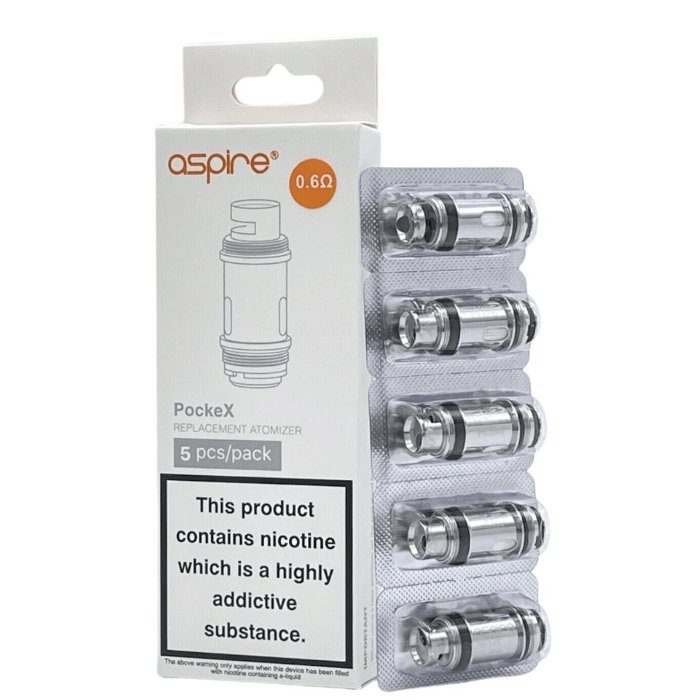 Aspire 0.6Ω PockeX Coils - 5ct - Vape Crush