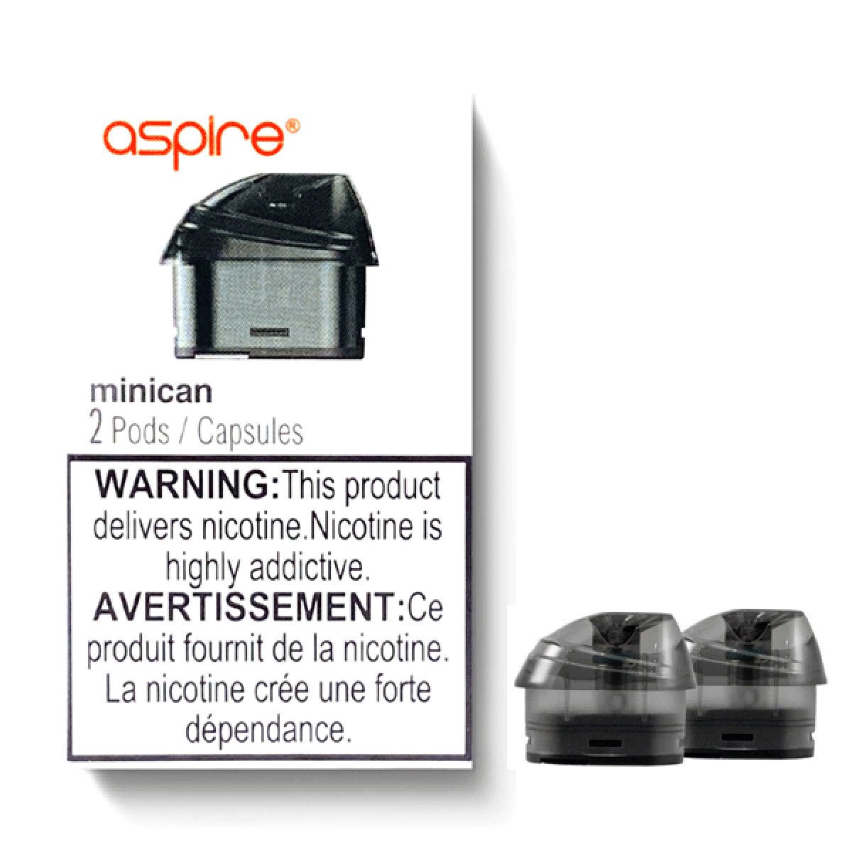 Aspire 0.8Ω (2mL) Minican Pod - 2ct [CRC] - Vape Crush