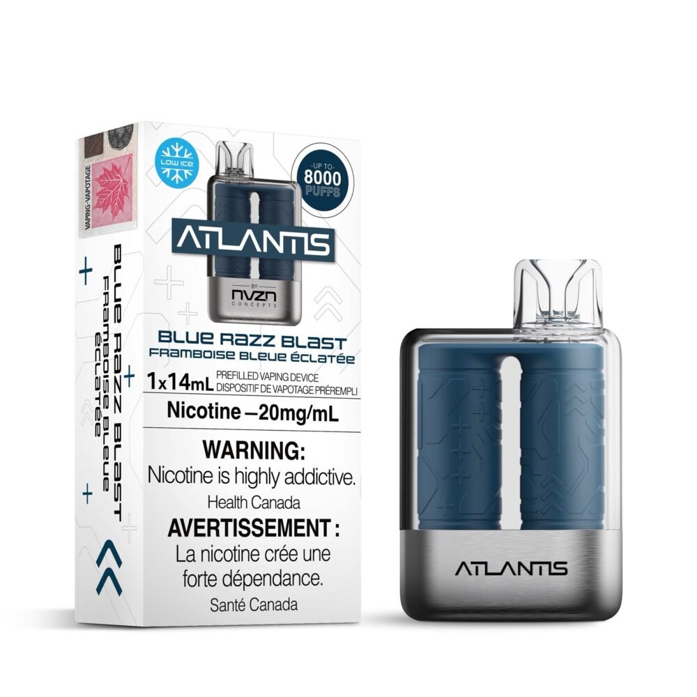 Atlantis by NVZN 8000 - Blue Razz Blast - Vape Crush