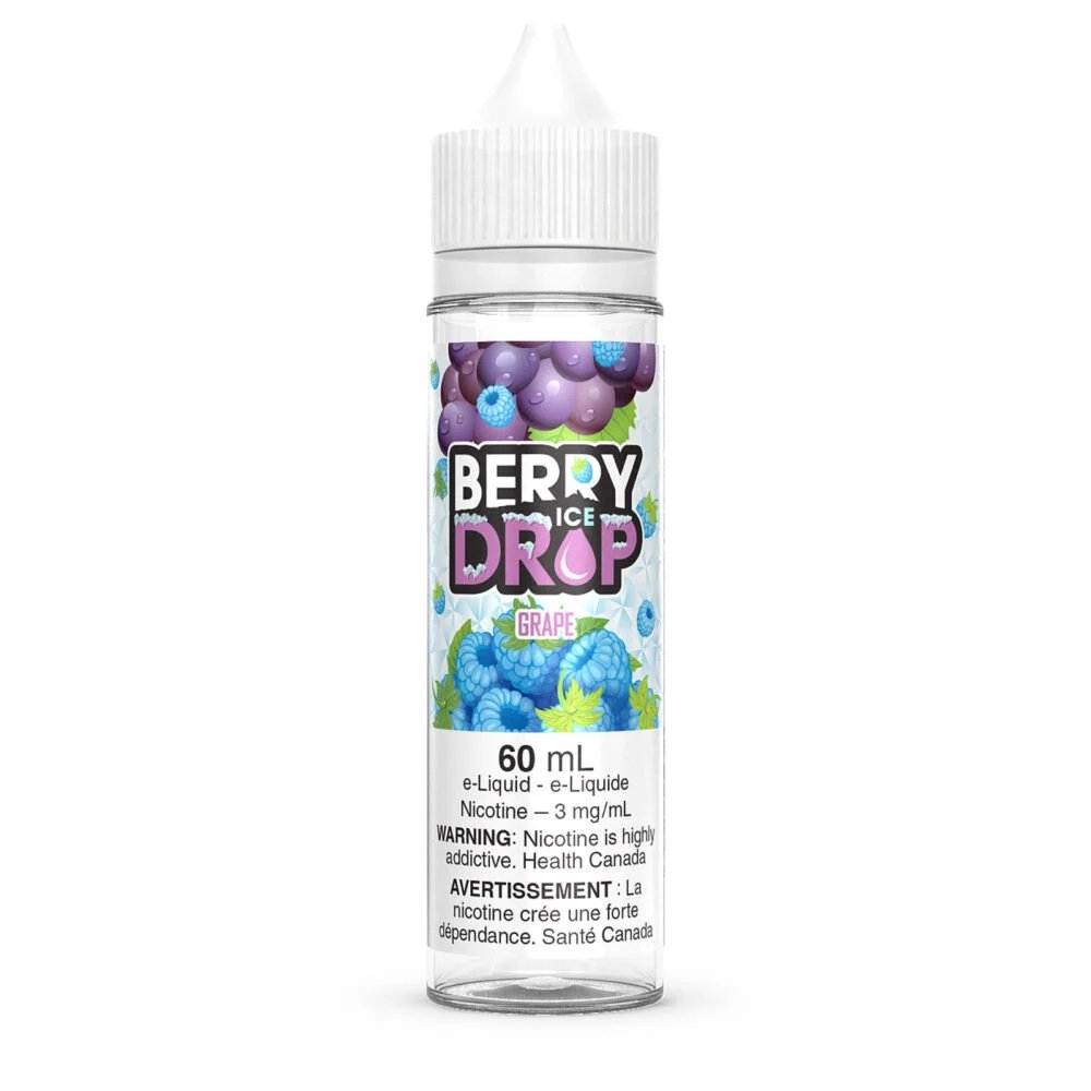 Berry Drop Ice 60ml Freebase - Grape 0mg - Vape Crush