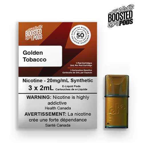 Boosted Synthetic Pods - Golden Tobacco - Vape Crush