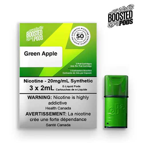 Boosted Synthetic Pods - Green Apple - Vape Crush