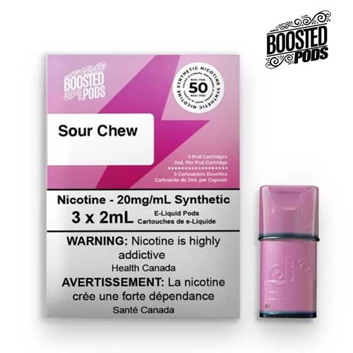 Boosted Synthetic Pods - Sour Chew - Vape Crush