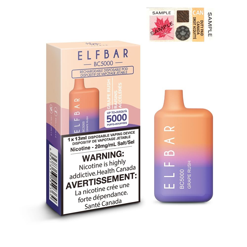 Elfbar BC5000 - Grape Rush - Vape Crush