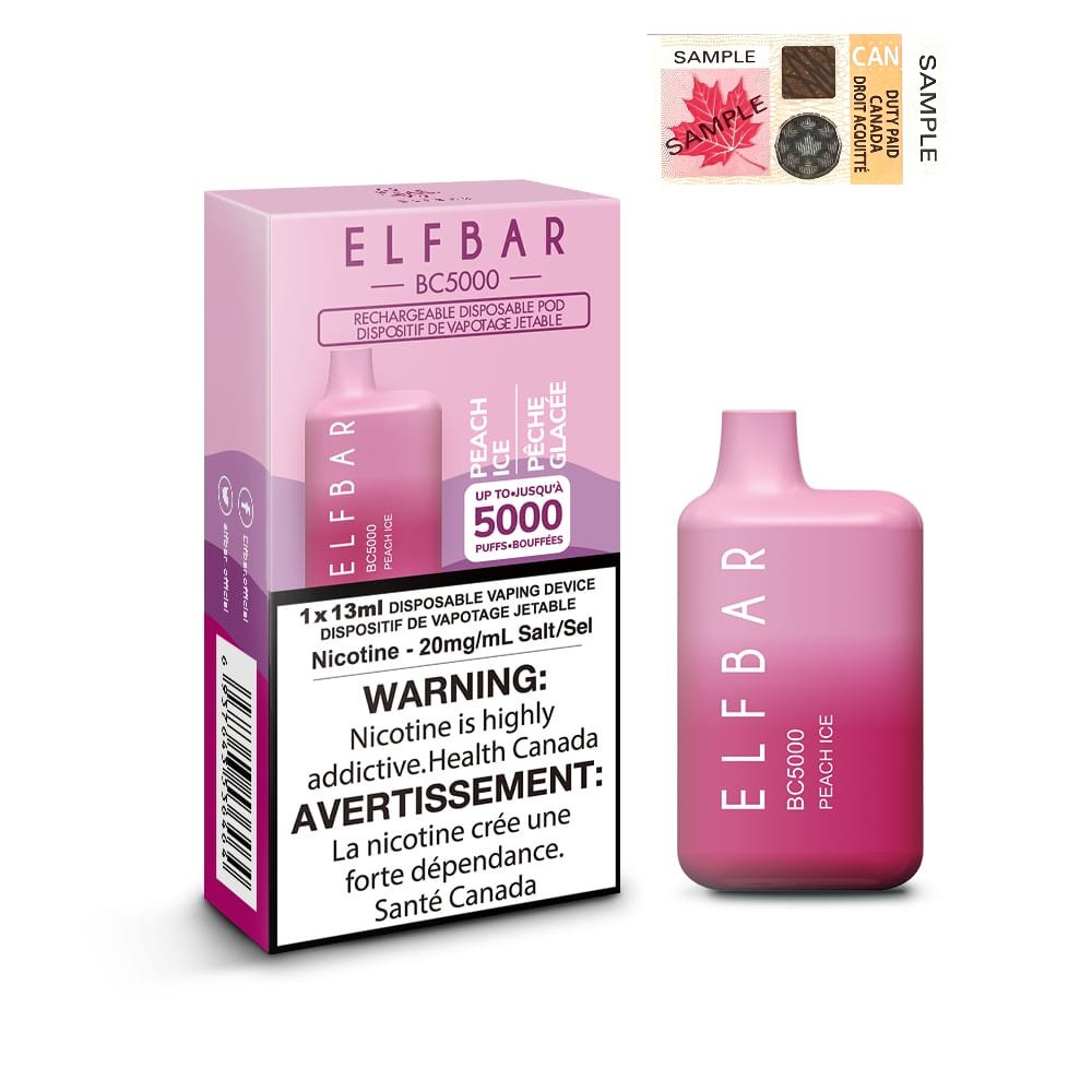 Elfbar BC5000 - Peach Ice - Vape Crush