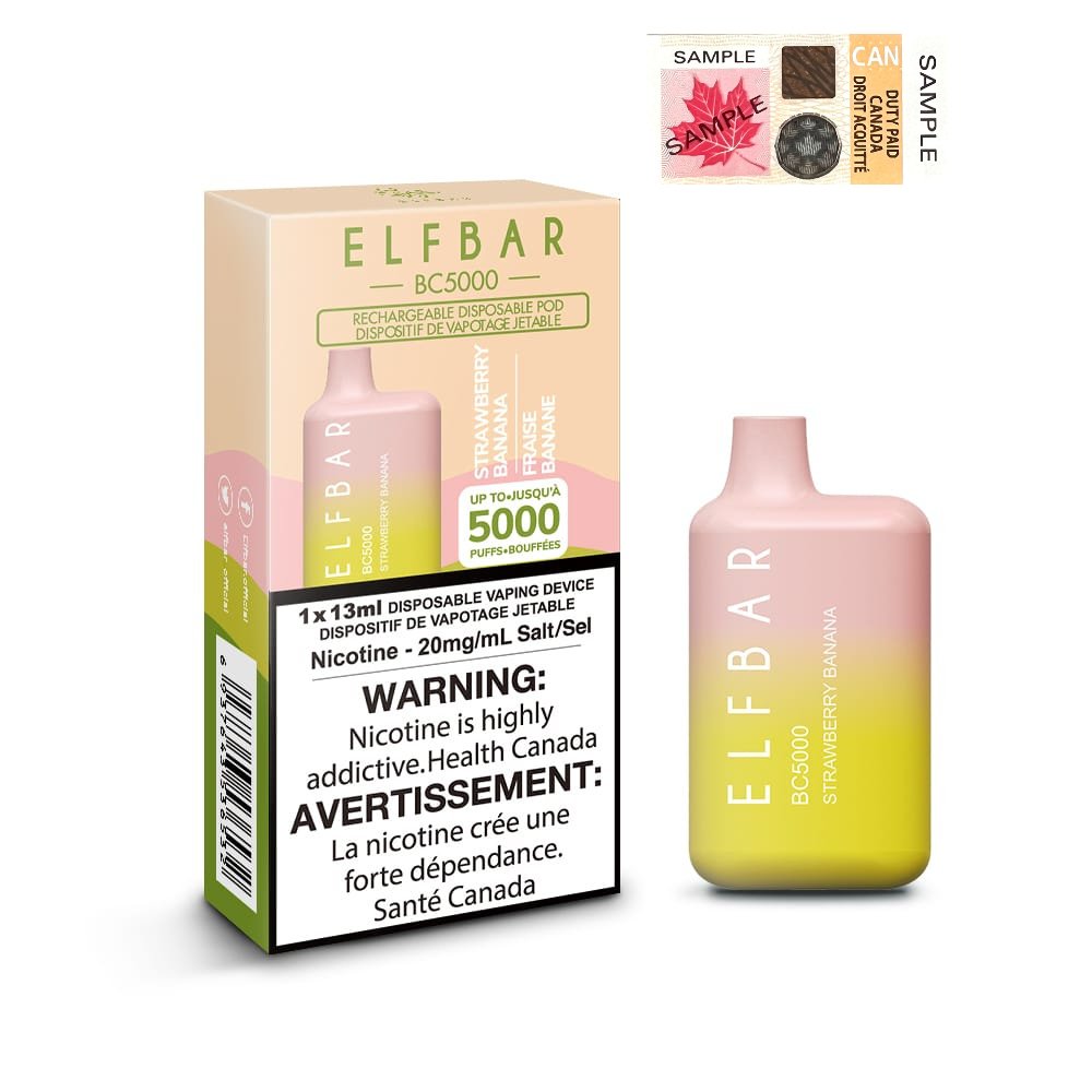 Elfbar BC5000 - Strawberry Banana - Vape Crush