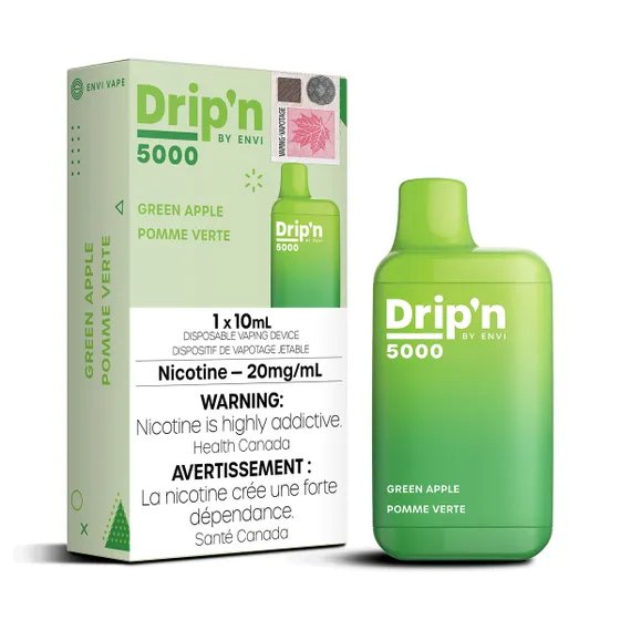 Envi Dripn 5000 - Green Apple - Vape Crush