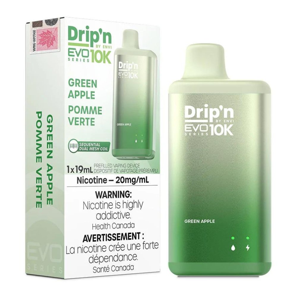 Envi Drip'n Evo 10K - Green Apple - Vape Crush