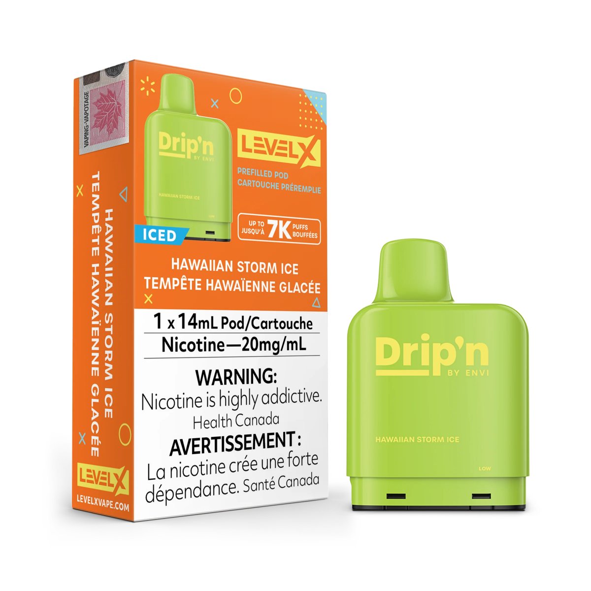 Envi Drip'n Level X Pods - Hawaiian Storm Ice - Vape Crush