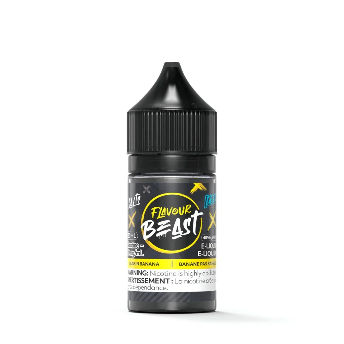 Flavour Beast 30ml Salt Nic - Bussin Banana Iced 20mg - Vape Crush