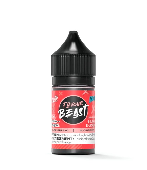 Flavour Beast 30ml Salt Nic - Famous Fruit KO Iced 20mg - Vape Crush