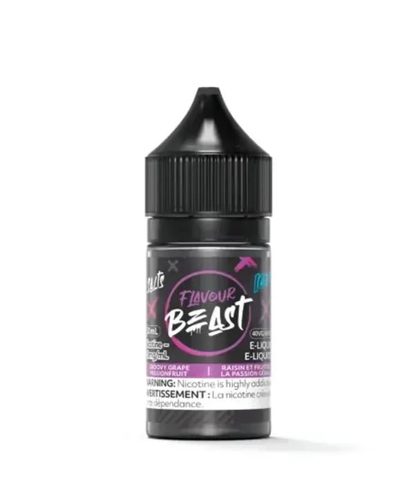 Flavour Beast 30ml Salt Nic - Groovy Grape Passionfruit Iced 20mg - Vape Crush