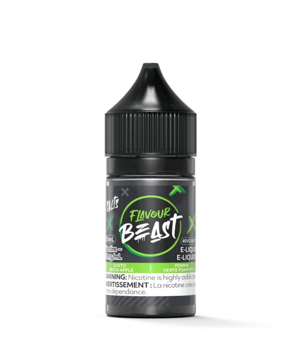 Flavour Beast 30ml Salt Nic - Gusto Green Apple 20mg - Vape Crush