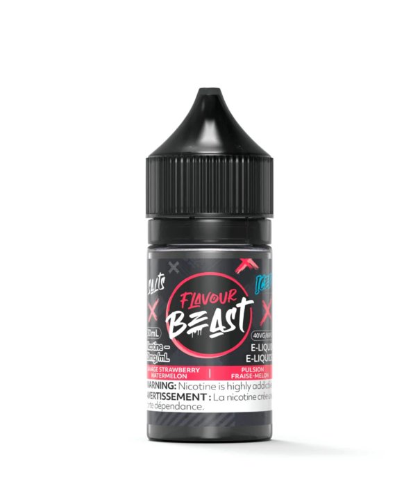 Flavour Beast 30ml Salt Nic - Savage Strawberry Watermelon Iced 20mg - Vape Crush