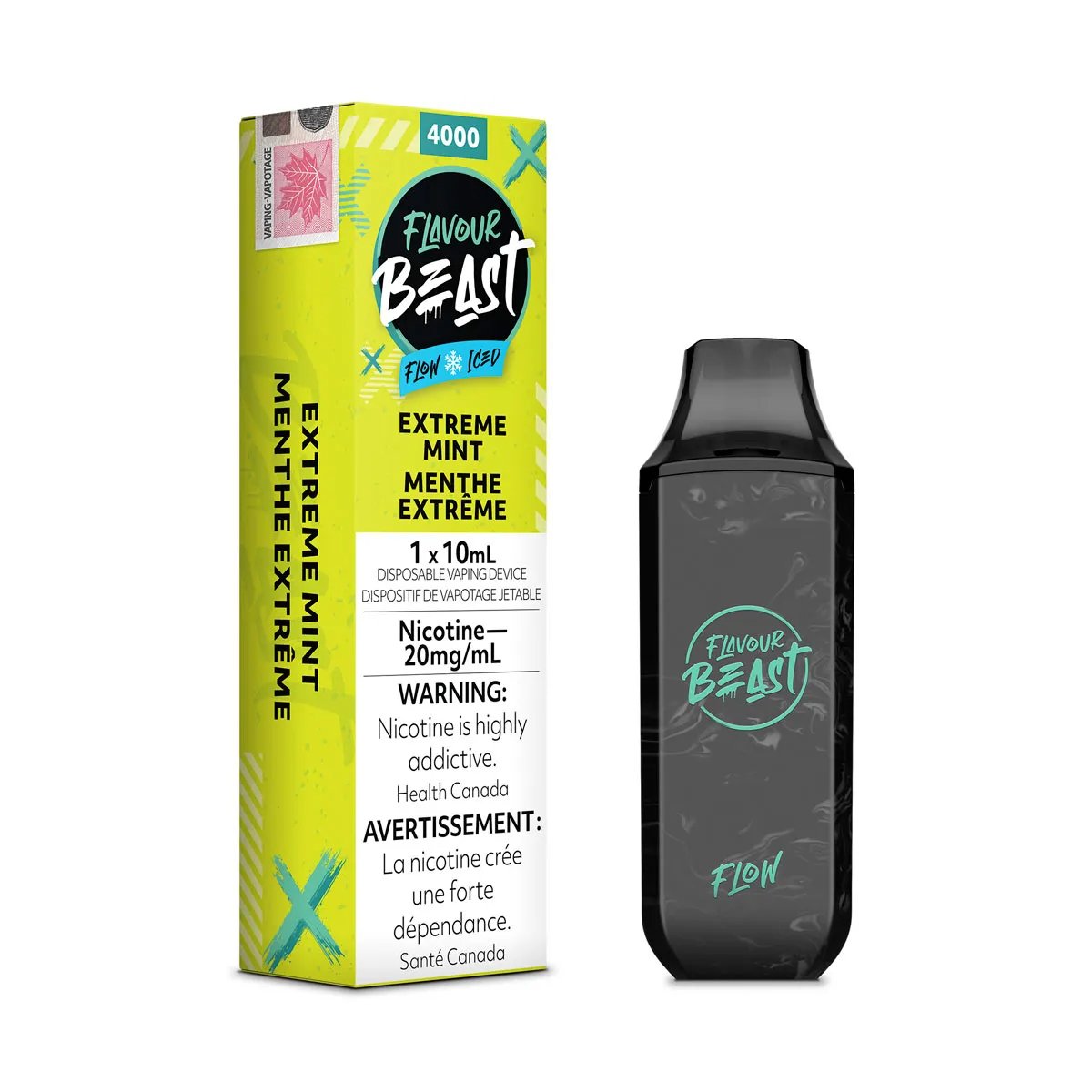 Flavour Beast Flow 4000 - Extreme Mint Iced - Vape Crush