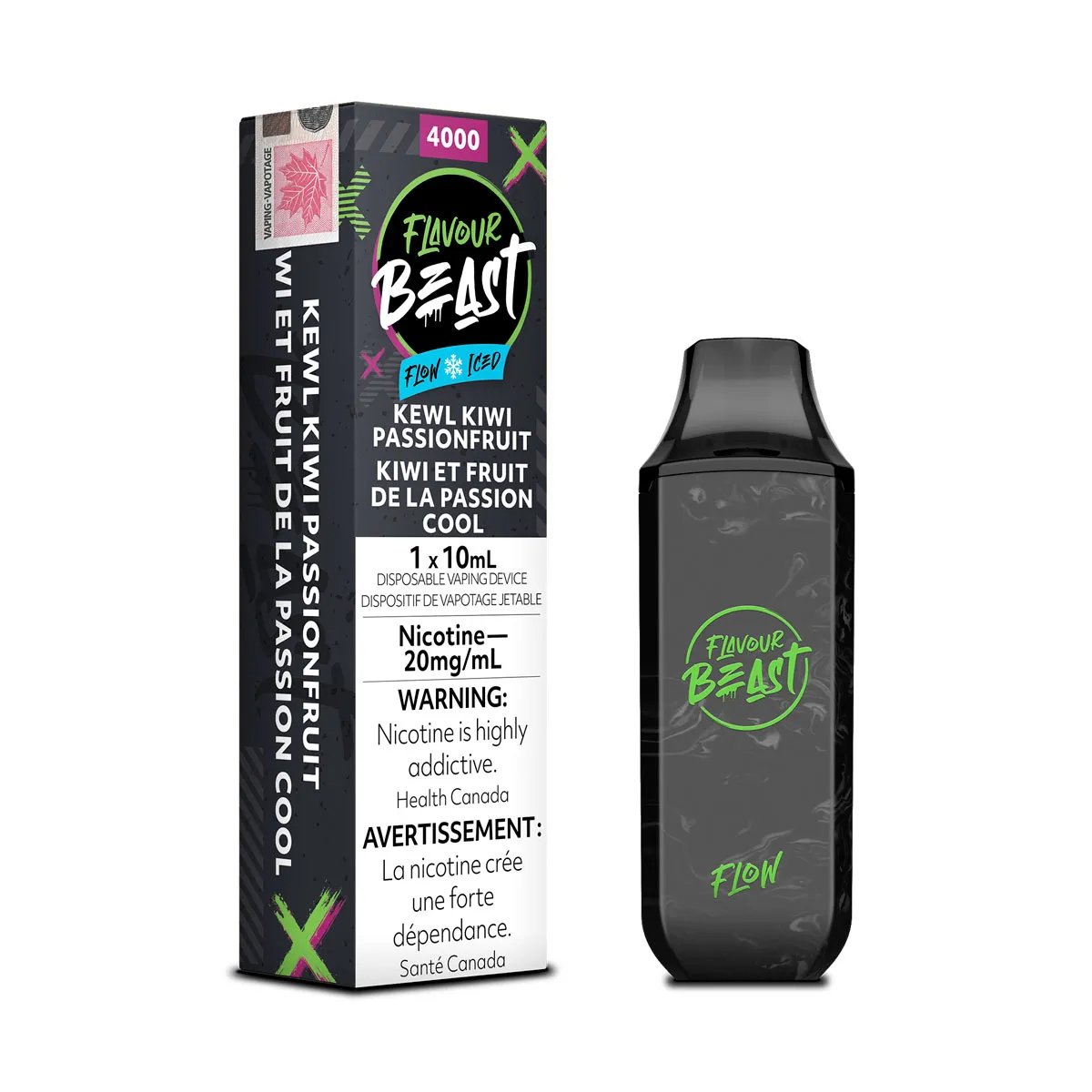 Flavour Beast Flow 4000 - Kewl Kiwi Passionfruit - Vape Crush