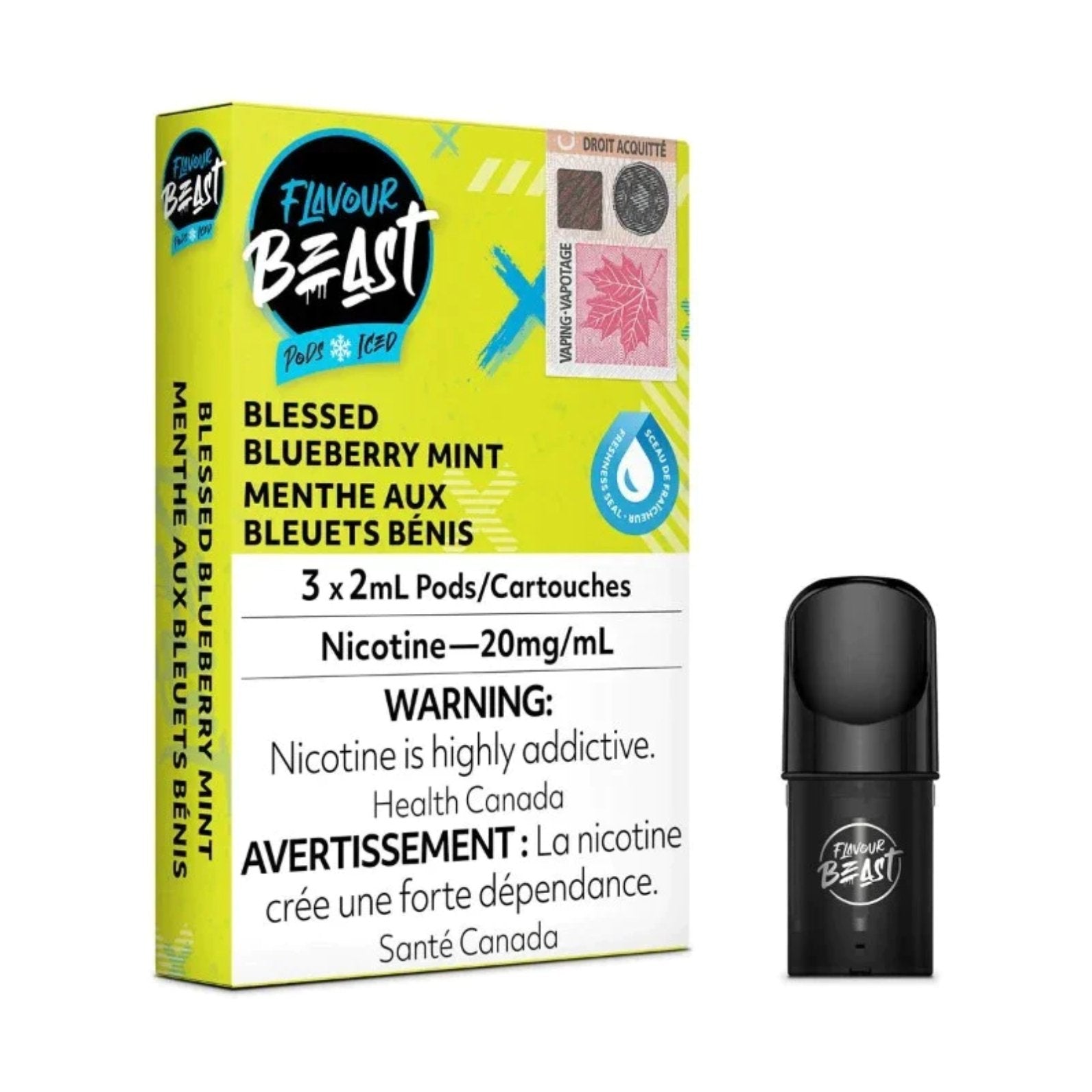 Flavour Beast Pods - Blessed Blueberry Mint Iced - Vape Crush