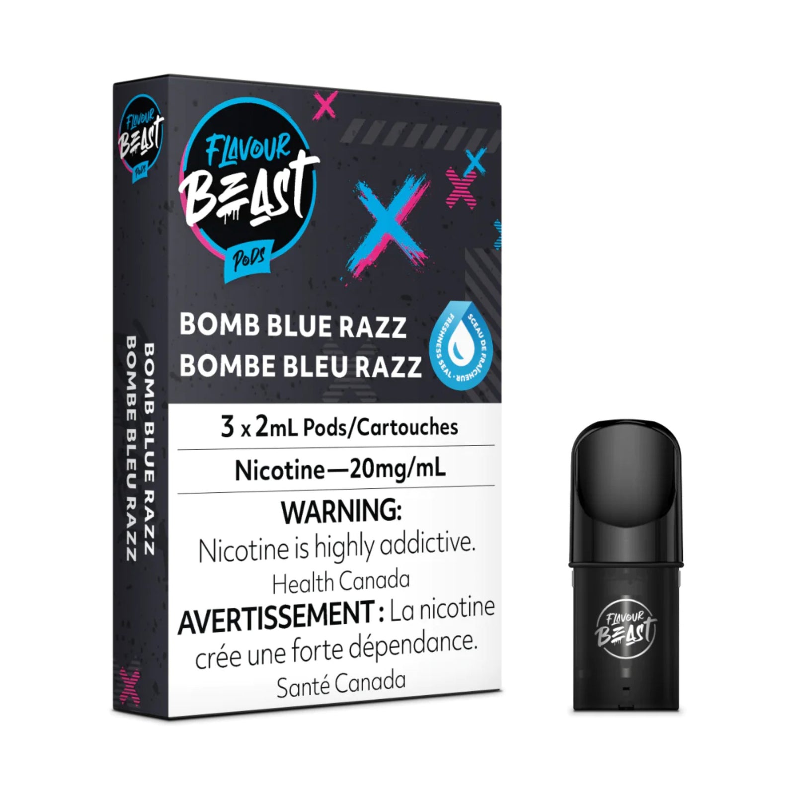 Flavour Beast Pods - Bomb Blue Razz - Vape Crush