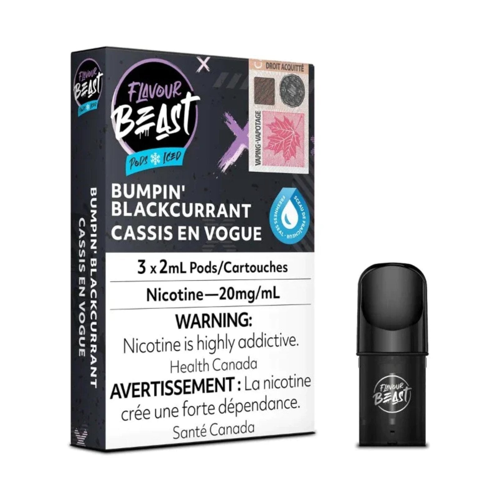 Flavour Beast Pods - Bumpin' Blackcurrant Iced - Vape Crush