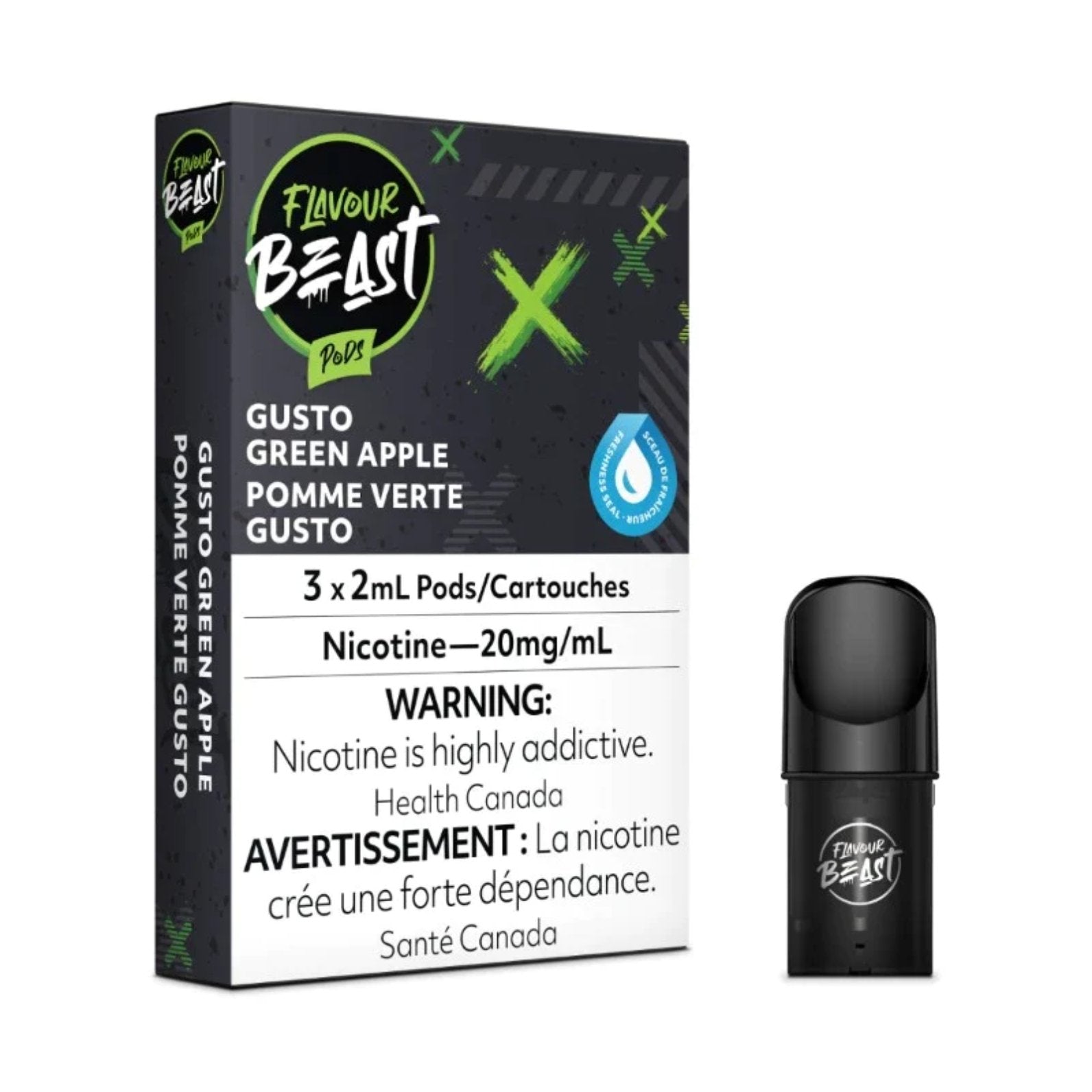 Flavour Beast Pods - Gusto Green Apple - Vape Crush