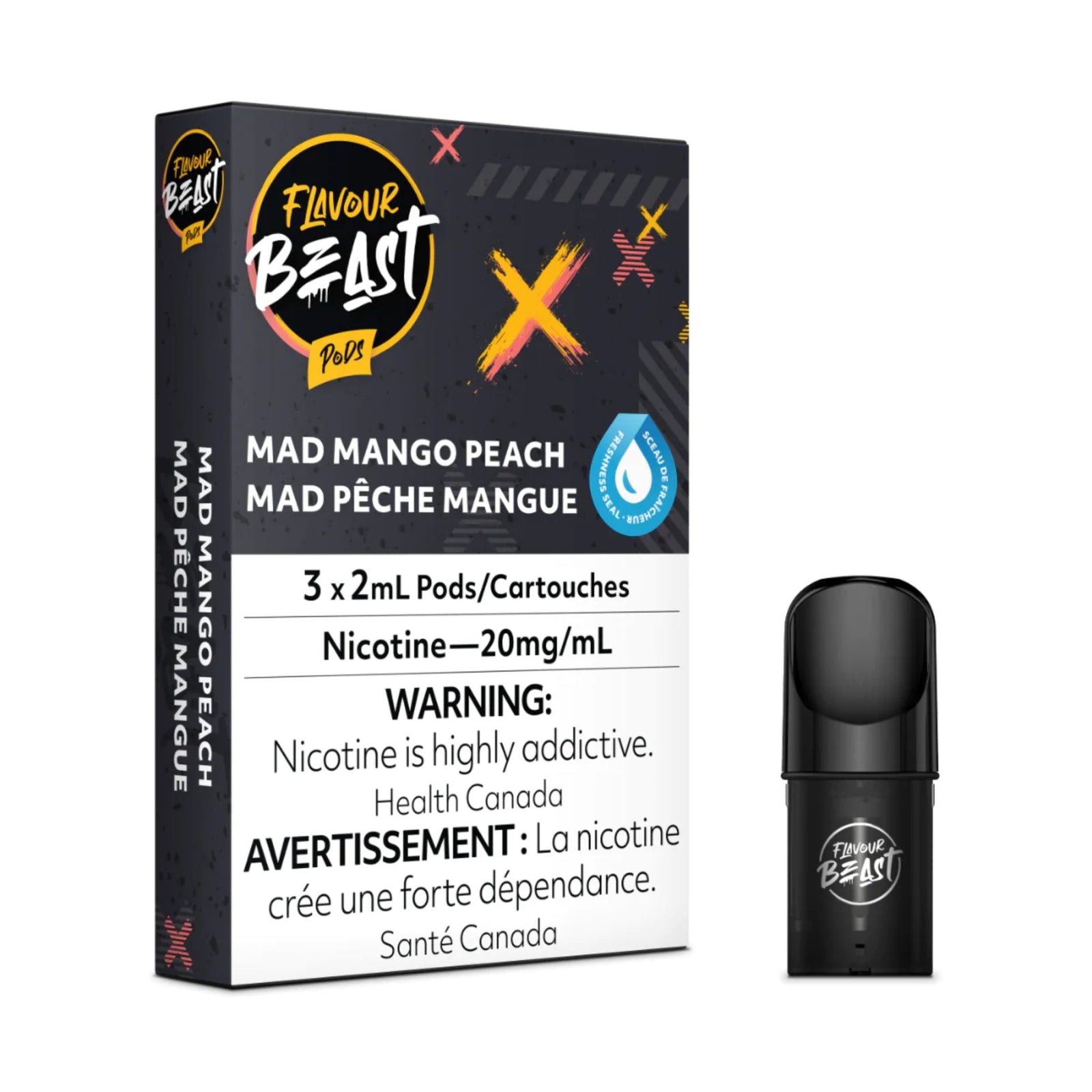 Flavour Beast Pods - Mad Mango Peach - Vape Crush