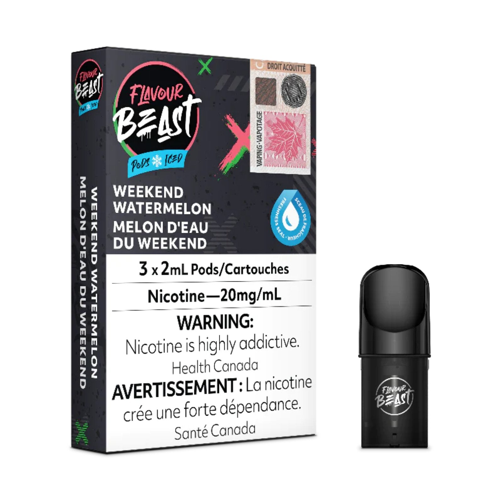 Flavour Beast Pods - Weekend Watermelon Iced - Vape Crush