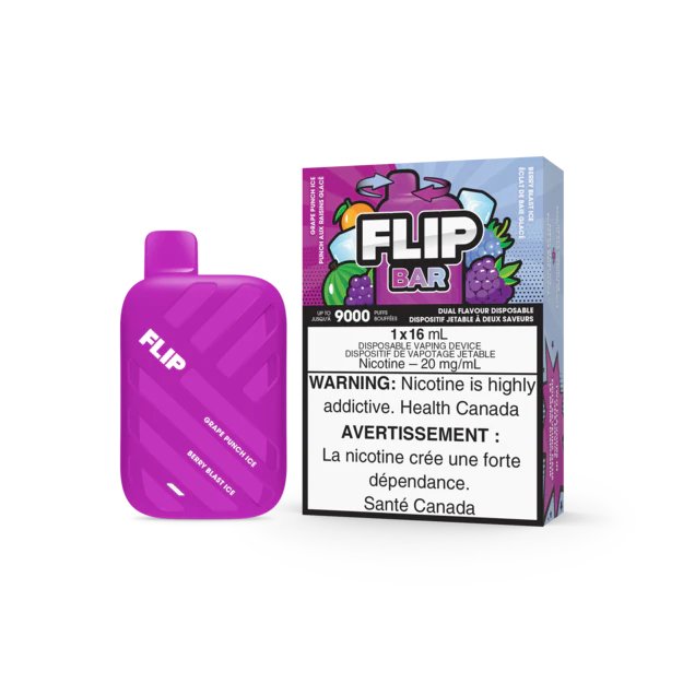 Flip Bar 9000 - Grape Punch Ice & Berry Blast Ice - Vape Crush