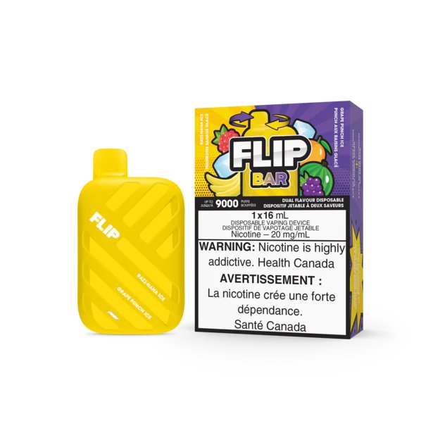 Flip Bar 9000 - Razz Nana Ice & Grape Punch Ice - Vape Crush