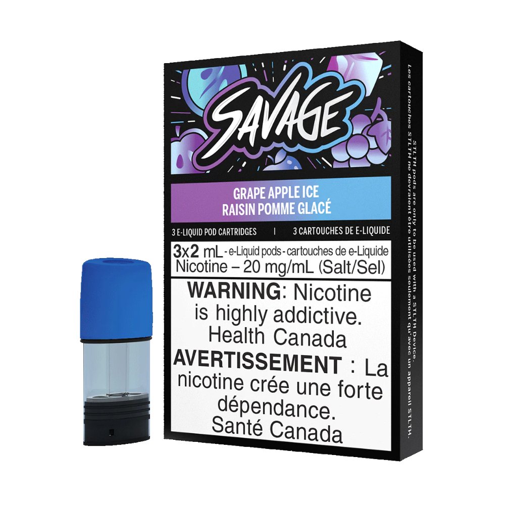 Grape Apple Ice - Savage Stlth Pods 20mg - Vape Crush