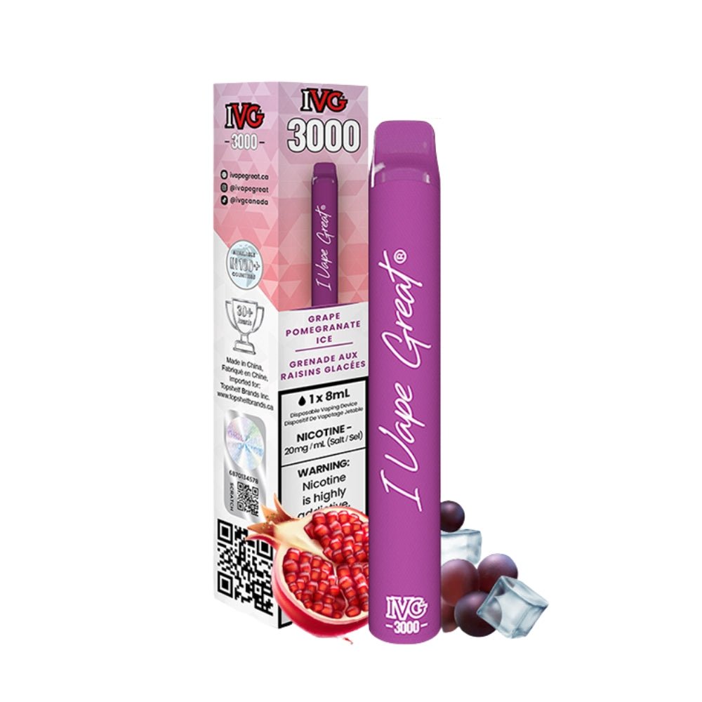 IVG 3000 - Grape Pomegranate Ice - Vape Crush