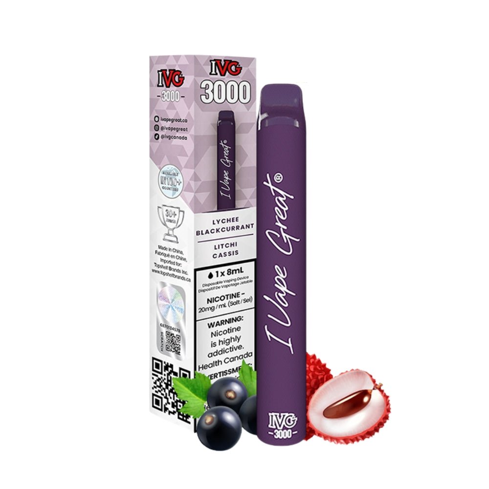 IVG 3000 - Lychee Blackcurrant - Vape Crush