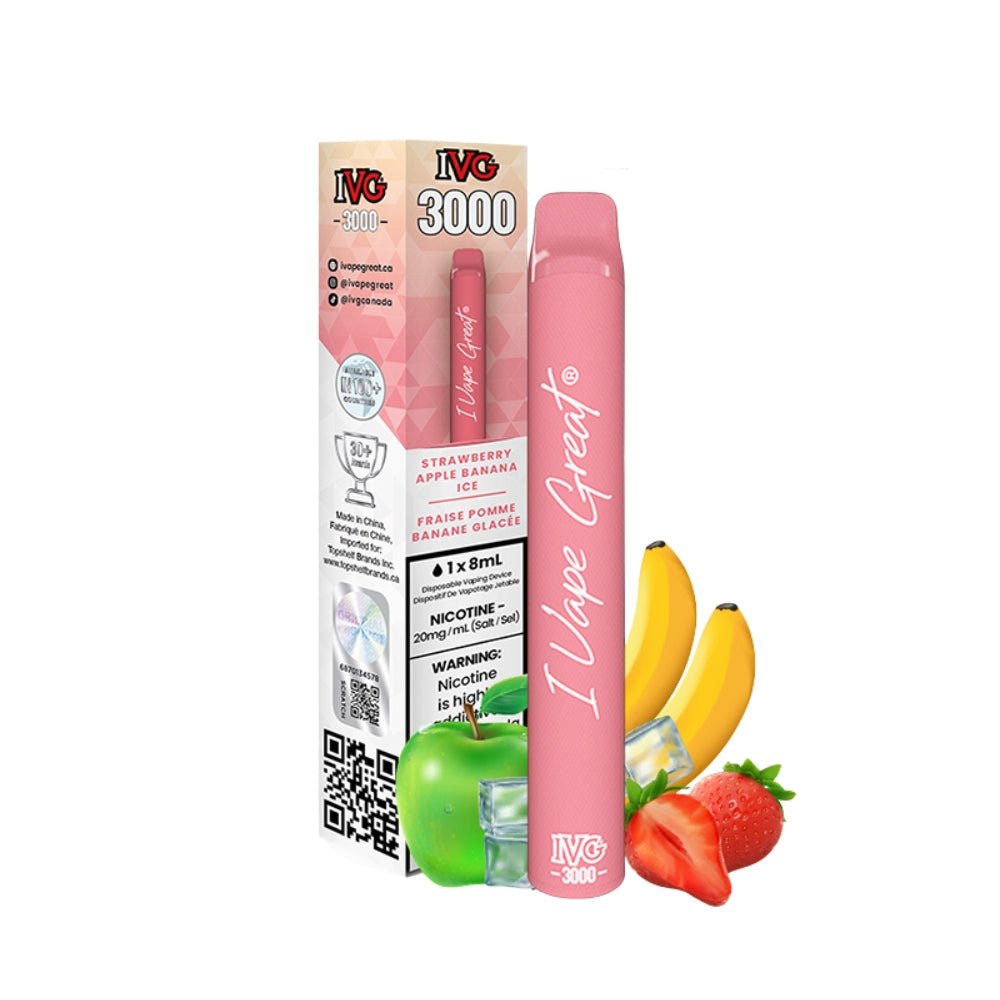 IVG 3000 - Strawberry Apple Banana Ice - Vape Crush