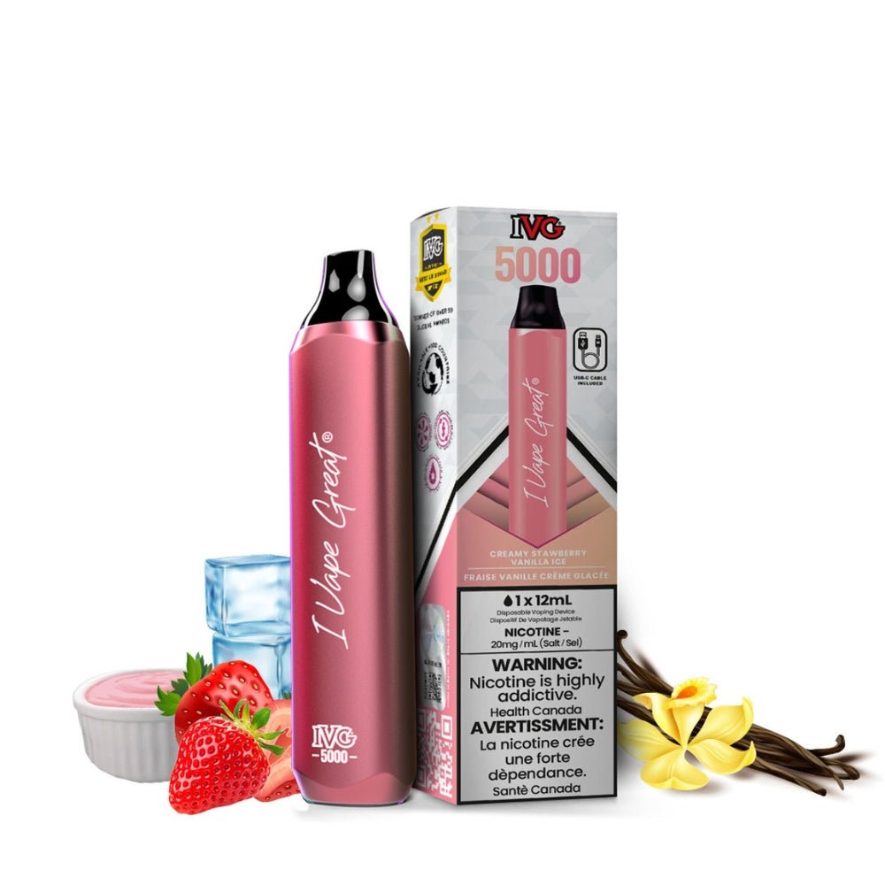 IVG 5000 - Creamy Strawberry Vanilla Ice - Vape Crush