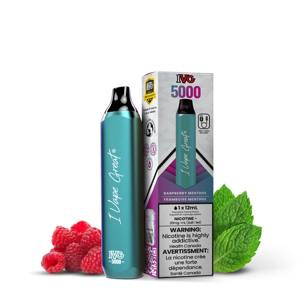 IVG 5000 - Raspberry Menthol - Vape Crush